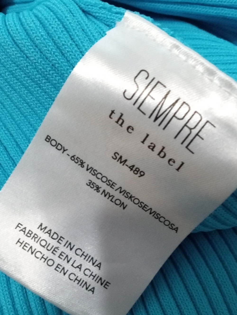 Siempre X Anthropologie Turquoise and Orange Contrast-Trim Slip Dress - Picture 7 of 7